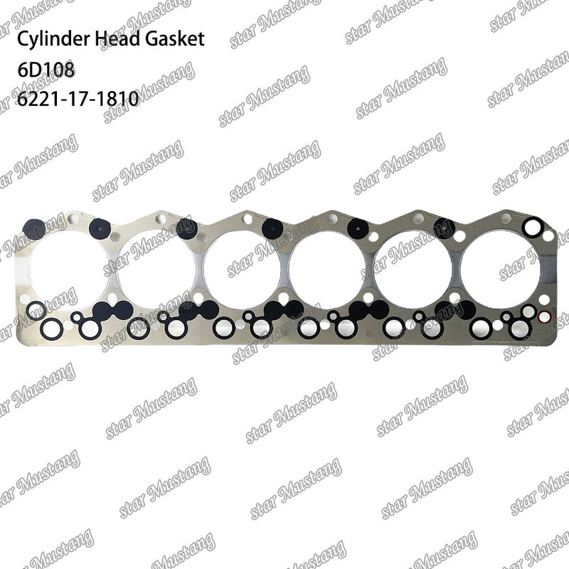 Garniture de cylindre 6D108 6221-17-1810 6221-11-1811 Pour pièces détachées de moteur KUMATSU