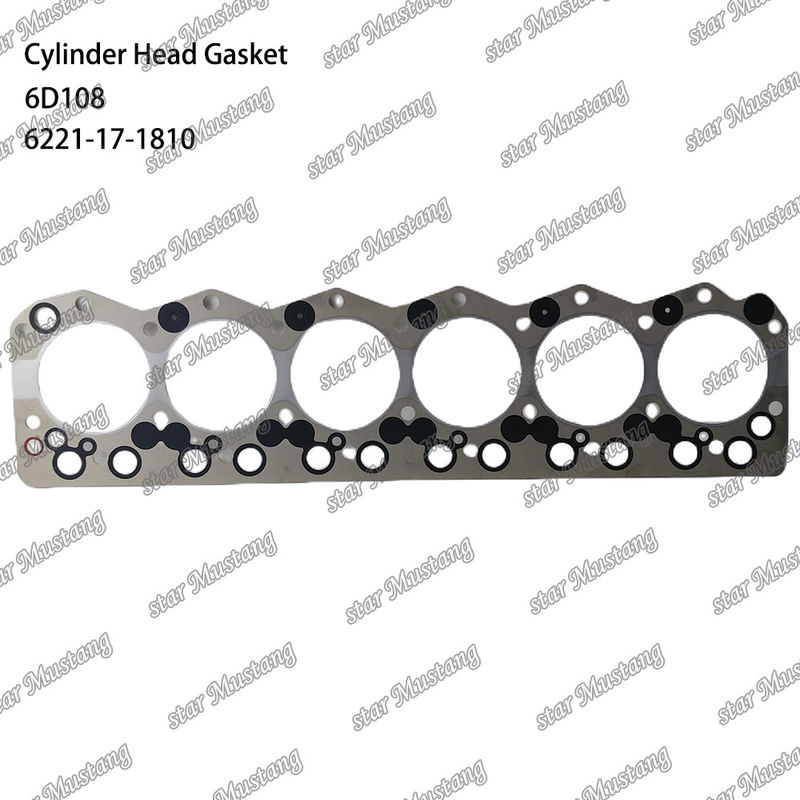 Garniture de cylindre 6D108 6221-17-1810 6221-11-1811 Pour pièces détachées de moteur KUMATSU