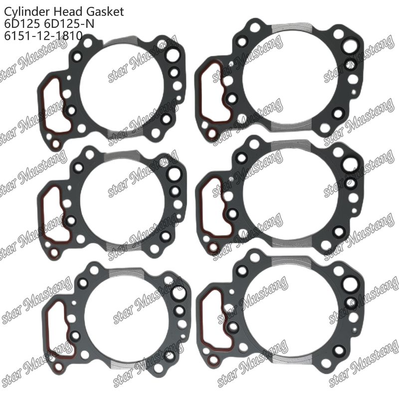 Garniture de cylindre 6D125 6D125-N 6151-12-1810 Pour pièces détachées de moteur KUMATSU