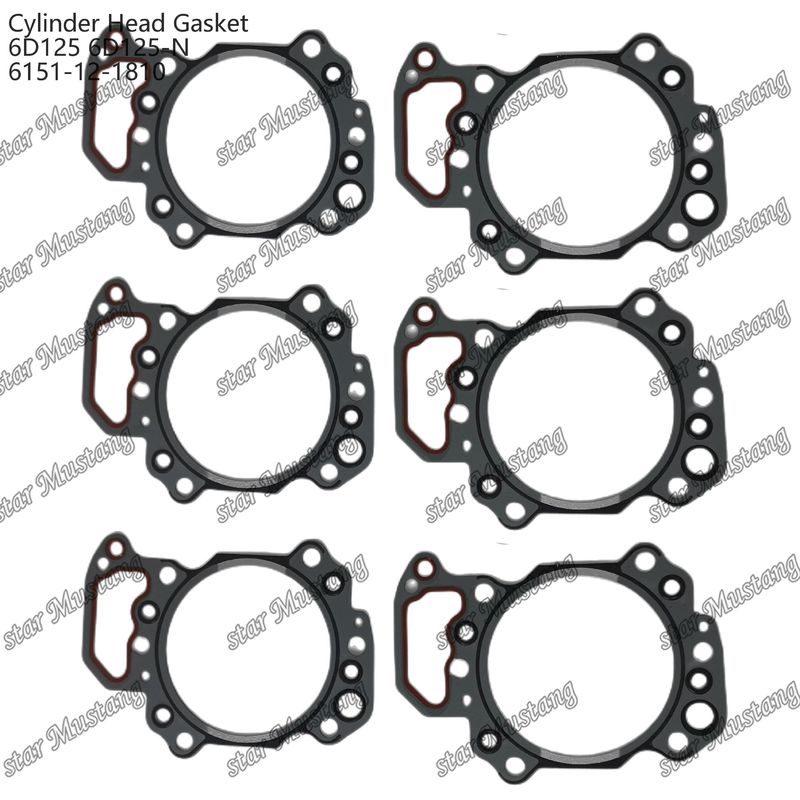 Garniture de cylindre 6D125 6D125-N 6151-12-1810 Pour pièces détachées de moteur KUMATSU