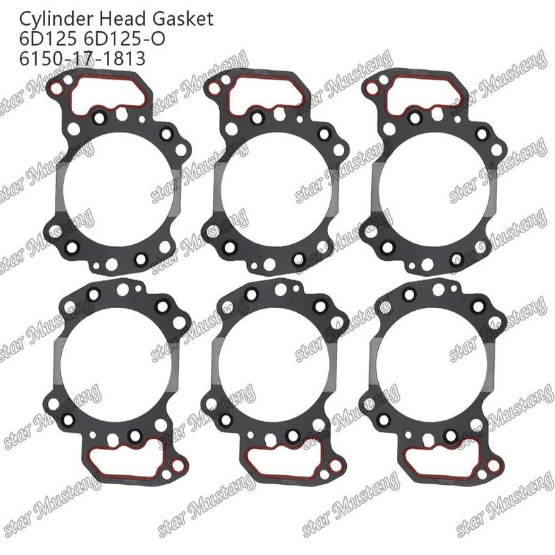Garniture de tête de cylindre 6D125 6D125-O 6150-17-1813 Pour pièces détachées de moteur KUMATSU