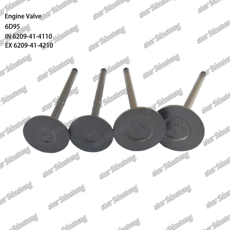 Valve 6D95 IN 6209-41-4110 EX 6209-41-4210 Convient pour les pièces détachées de moteurs Komatsu
