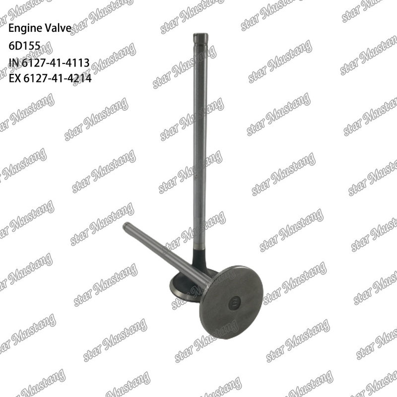 Valve 6D155 IN 6127-41-4113 EX 6127-41-4214 Convient pour les pièces détachées des moteurs Komatsu