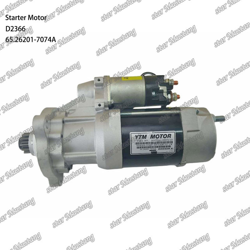 D2366 Moteur de démarrage 39MT 24V 9.0KW 11T 65.26201-7074A Pour DOOSAN DAEWOO pièces détachées de moteur