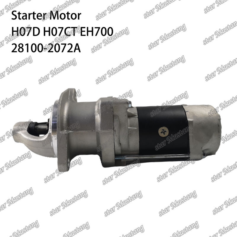 H07D H07CT EH700 EX220-5 Moteur de démarrage 24V 11T 5.5KW 28100-2072A 28100-1443A 28100-2271 Pour les pièces détachées du moteur HINO
