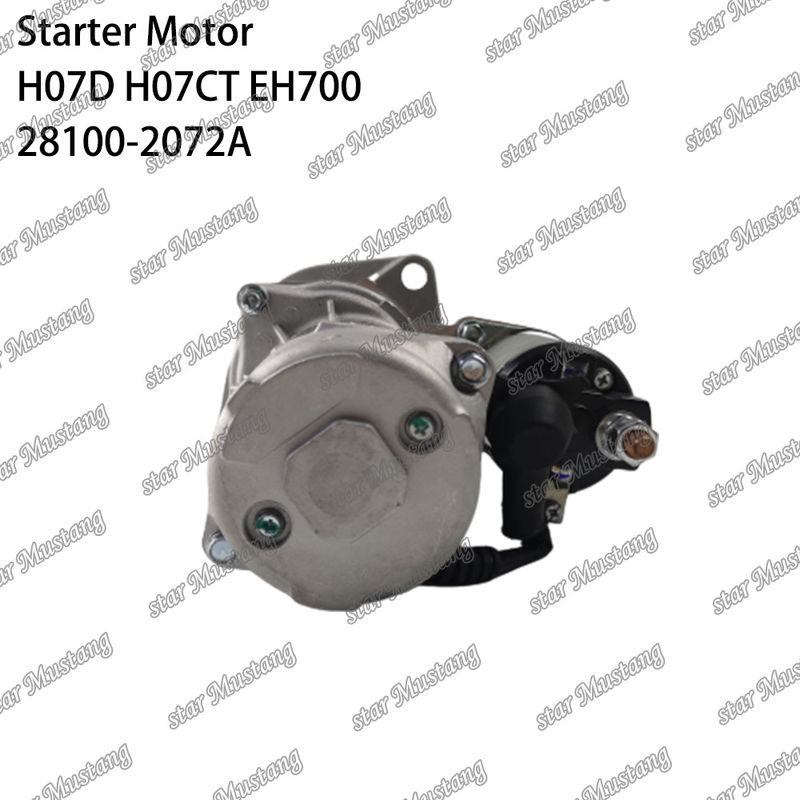 H07D H07CT EH700 EX220-5 Moteur de démarrage 24V 11T 5.5KW 28100-2072A 28100-1443A 28100-2271 Pour les pièces détachées du moteur HINO