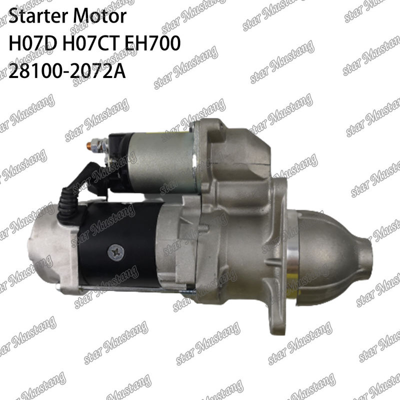 H07D H07CT EH700 EX220-5 Moteur de démarrage 24V 11T 5.5KW 28100-2072A 28100-1443A 28100-2271 Pour les pièces détachées du moteur HINO