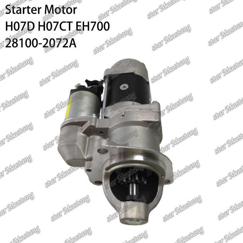 H07D H07CT EH700 EX220-5 Moteur de démarrage 24V 11T 5.5KW 28100-2072A 28100-1443A 28100-2271 Pour les pièces détachées du moteur HINO