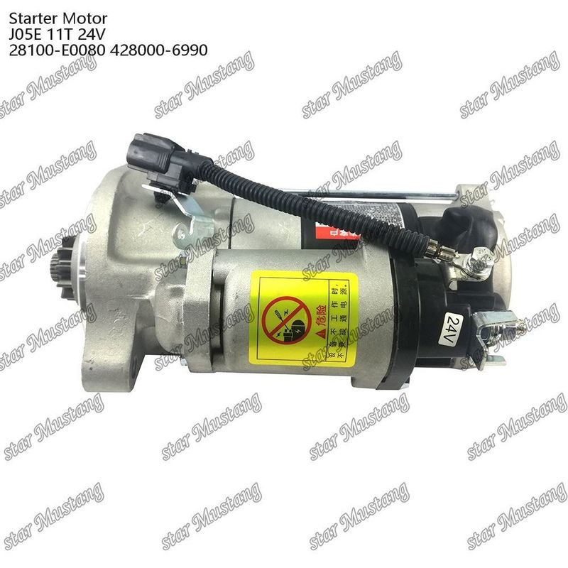 J05E Moteur de démarrage 11T 24V 28100-E0080 428000-6990 Pour pièces détachées de moteur HINO