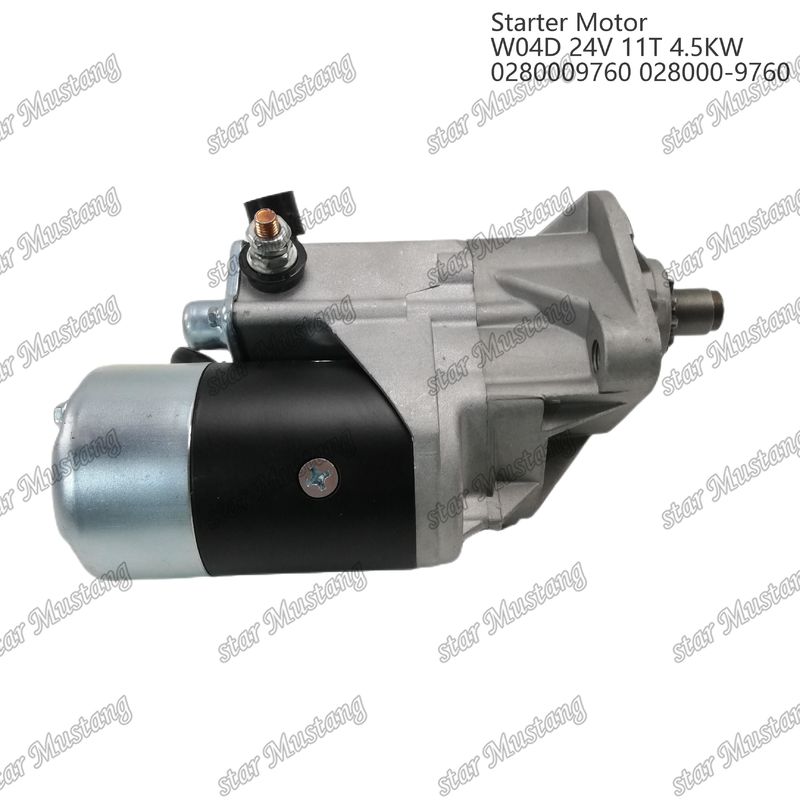 W04D Moteur de démarrage 24V 11T 4.5KW 0280009760 028000-9760 Pour pièces détachées de moteur HINO