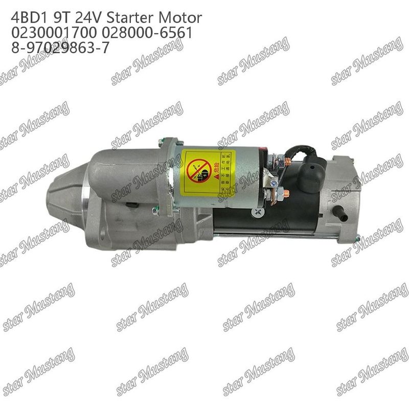 4BD1 Moteur de démarrage 24V 0230001700 028000-6561 8-97029863-7 Pour les pièces détachées du moteur ISUZU