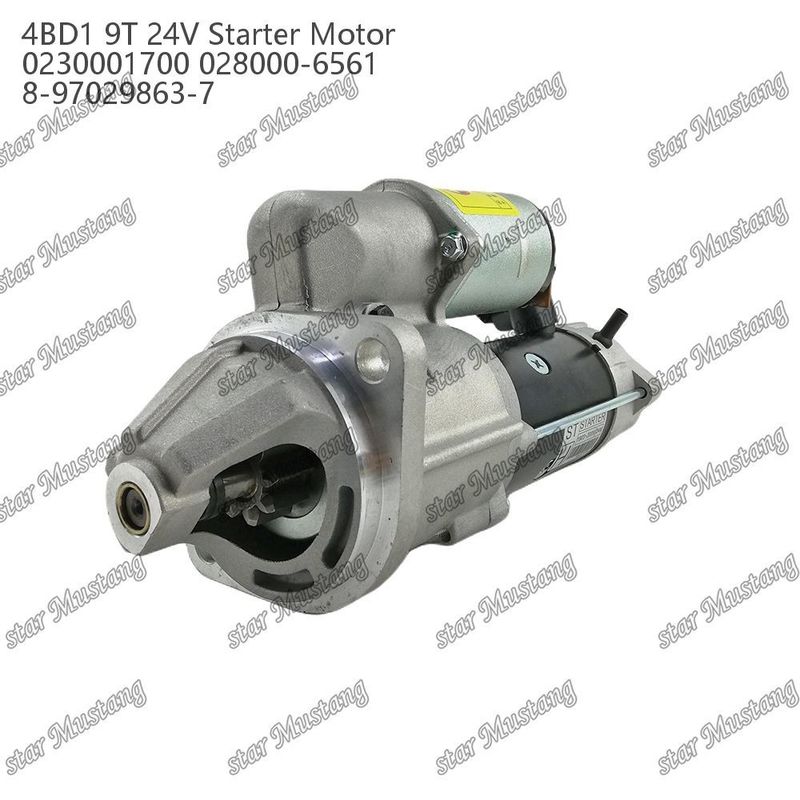 4BD1 Moteur de démarrage 24V 0230001700 028000-6561 8-97029863-7 Pour les pièces détachées du moteur ISUZU