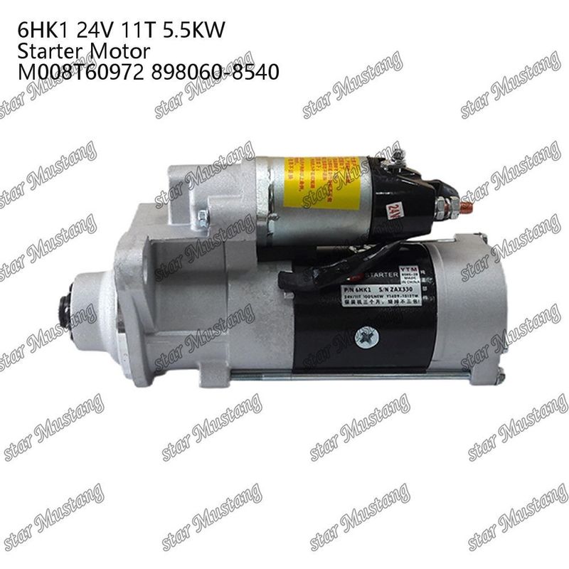 6HK1 Moteur de démarrage 24V 11T 5.5KW M008T60972 898060-8540 Pour les pièces de rechange du moteur ISUZU