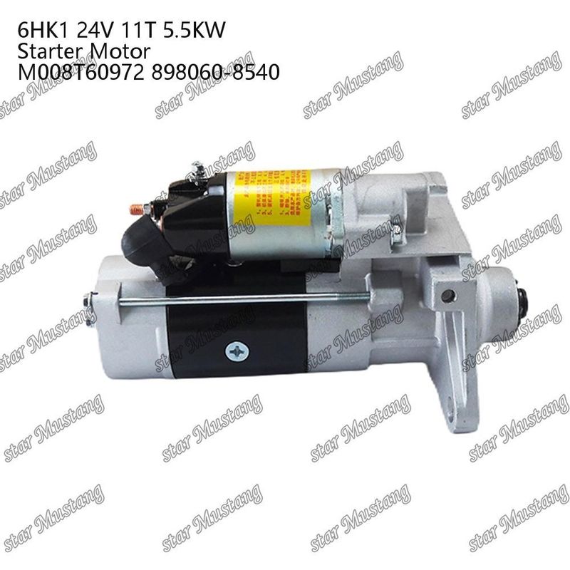 6HK1 Moteur de démarrage 24V 11T 5.5KW M008T60972 898060-8540 Pour les pièces de rechange du moteur ISUZU