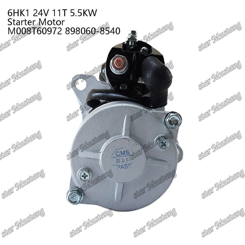 6HK1 Moteur de démarrage 24V 11T 5.5KW M008T60972 898060-8540 Pour les pièces de rechange du moteur ISUZU