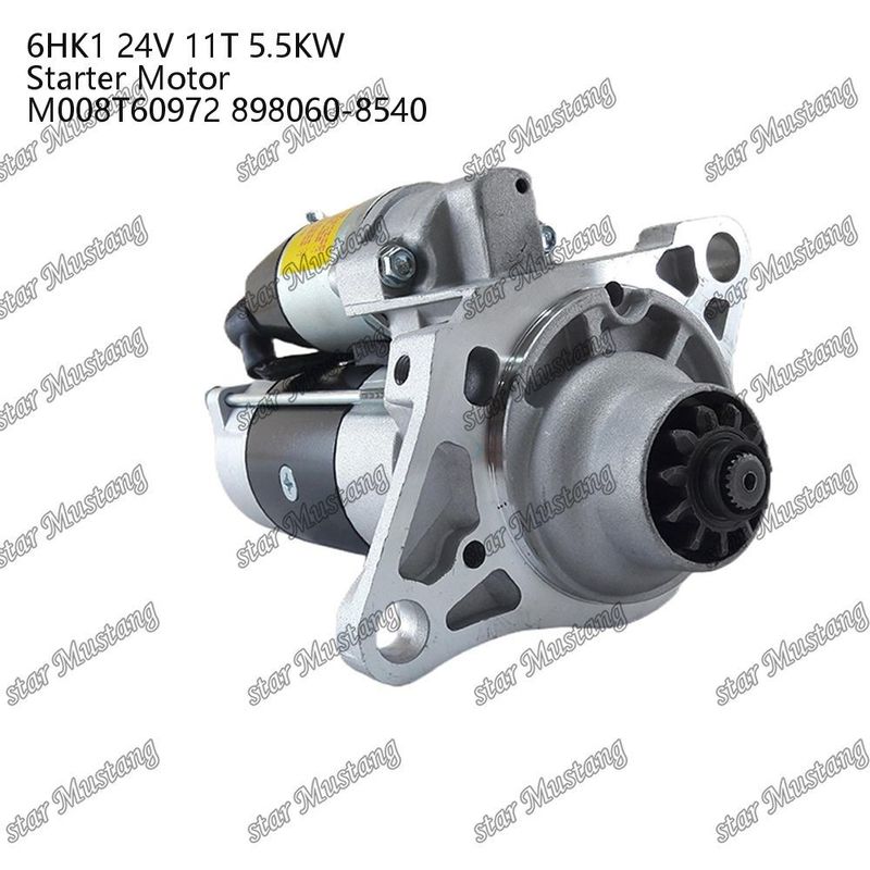 6HK1 Moteur de démarrage 24V 11T 5.5KW M008T60972 898060-8540 Pour les pièces de rechange du moteur ISUZU
