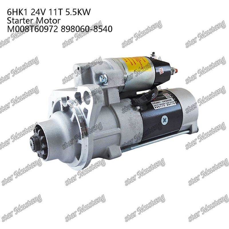 6HK1 Moteur de démarrage 24V 11T 5.5KW M008T60972 898060-8540 Pour les pièces de rechange du moteur ISUZU