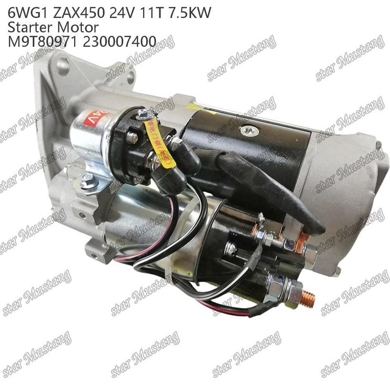 6WG1 ZAX450 Moteur de démarrage 24V 11T 7,5 kW DI type M9T80971 230007400 Pour les pièces de rechange du moteur ISUZU
