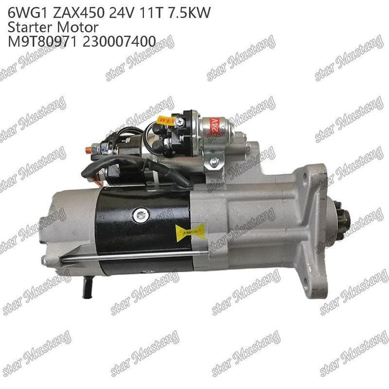 6WG1 ZAX450 Moteur de démarrage 24V 11T 7,5 kW DI type M9T80971 230007400 Pour les pièces de rechange du moteur ISUZU