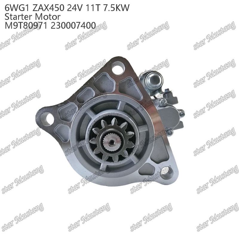 6WG1 ZAX450 Moteur de démarrage 24V 11T 7,5 kW DI type M9T80971 230007400 Pour les pièces de rechange du moteur ISUZU