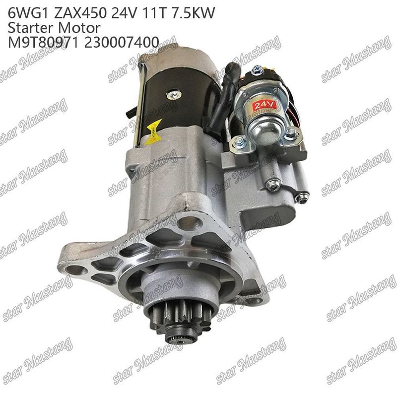 6WG1 ZAX450 Moteur de démarrage 24V 11T 7,5 kW DI type M9T80971 230007400 Pour les pièces de rechange du moteur ISUZU