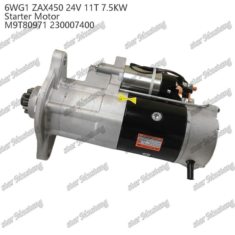 6WG1 ZAX450 Moteur de démarrage 24V 11T 7,5 kW DI type M9T80971 230007400 Pour les pièces de rechange du moteur ISUZU