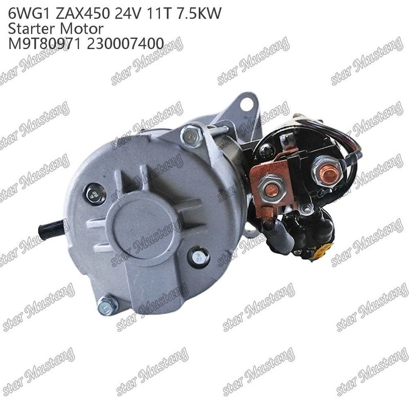 6WG1 ZAX450 Moteur de démarrage 24V 11T 7,5 kW DI type M9T80971 230007400 Pour les pièces de rechange du moteur ISUZU