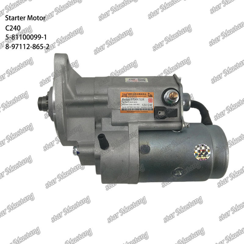 C240 Moteur de démarrage 9T 12V 5-81100099-1 8-97112-865-2 Pour les pièces de rechange du moteur ISUZU