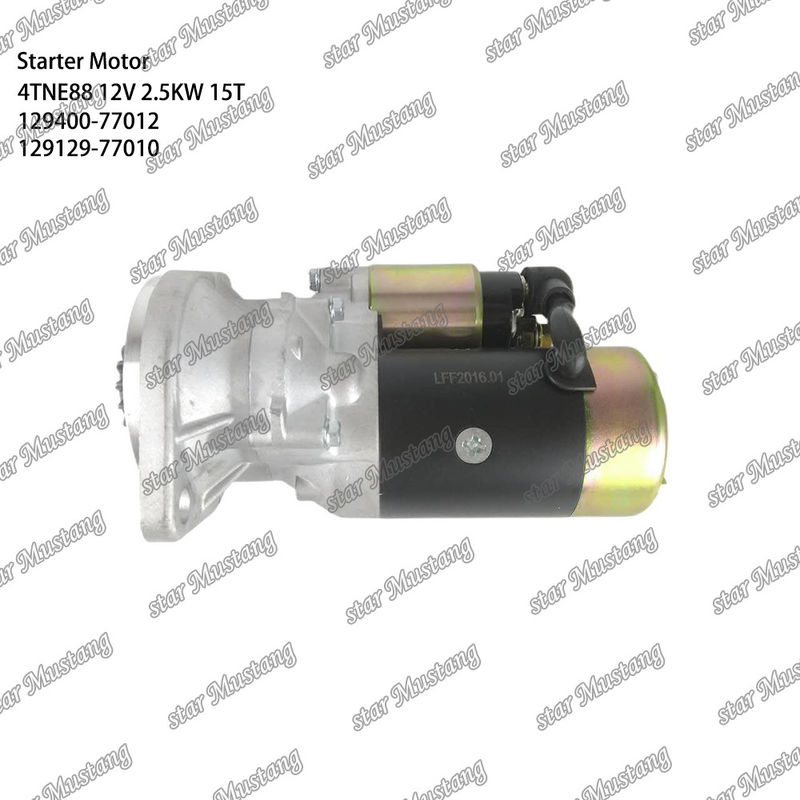 4TNE88 Moteur moteur de démarrage 12V 2,5KW 15T 129400-77012 129129-77010 Pour YANMAR pièces détachées moteur