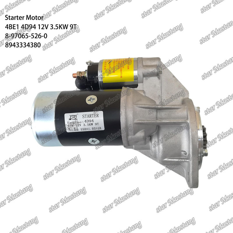 Moteur de démarrage 4BE1 4D94 12V 9T 8-97065-526-0 8943334380 Adapté pour pour les pièces de moteur Komatsu