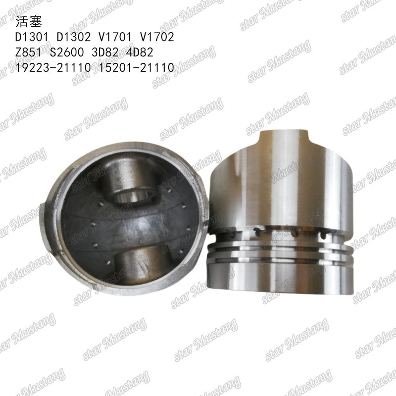 Piston D1301 D1302 V1701 V1702 Z851 S2600 3D82 4D82 19223-21110 15201-21110 Convient pour les pièces de moteur KUBOTA