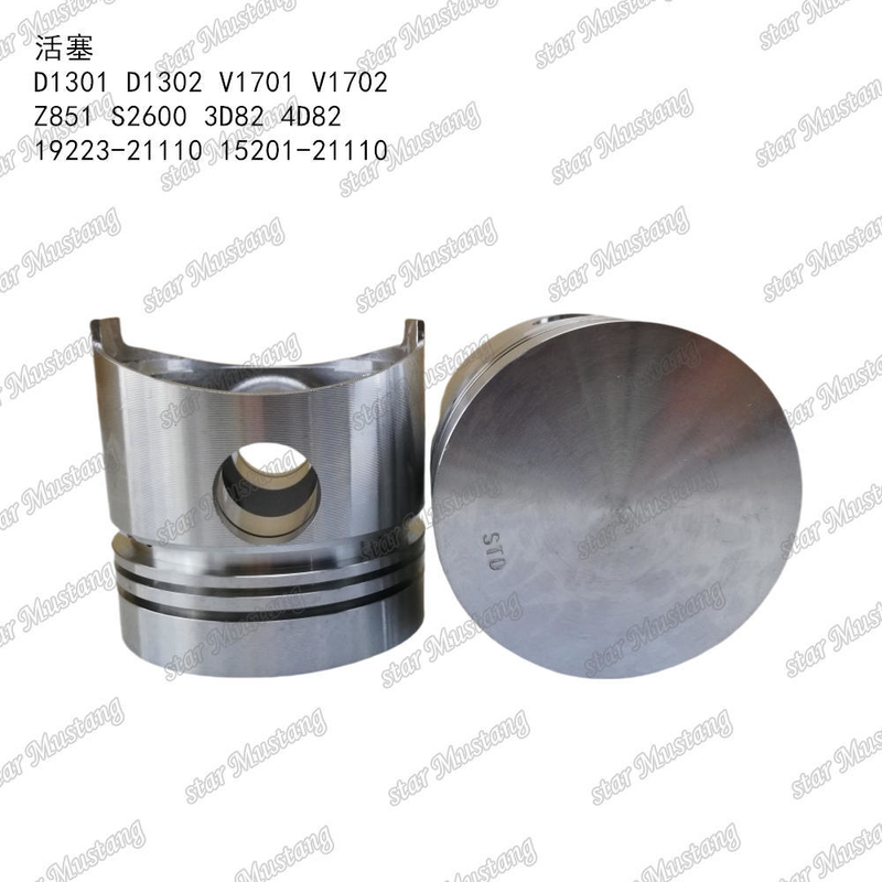 Piston D1301 D1302 V1701 V1702 Z851 S2600 3D82 4D82 19223-21110 15201-21110 Convient pour les pièces de moteur KUBOTA