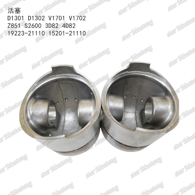 Piston D1301 D1302 V1701 V1702 Z851 S2600 3D82 4D82 19223-21110 15201-21110 Convient pour les pièces de moteur KUBOTA